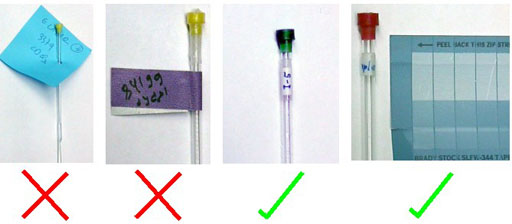 Labeled NMR tubes