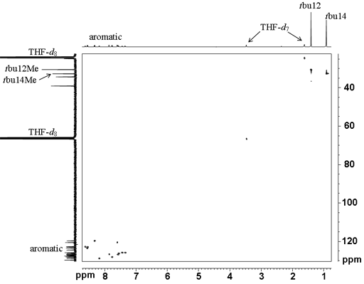HSQCSI spectrum of
                12,14-ditbutylbenzo[g]chrysene