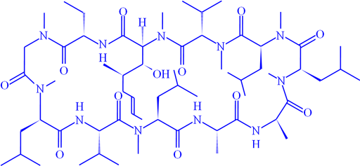 Structure of cyclosporin A